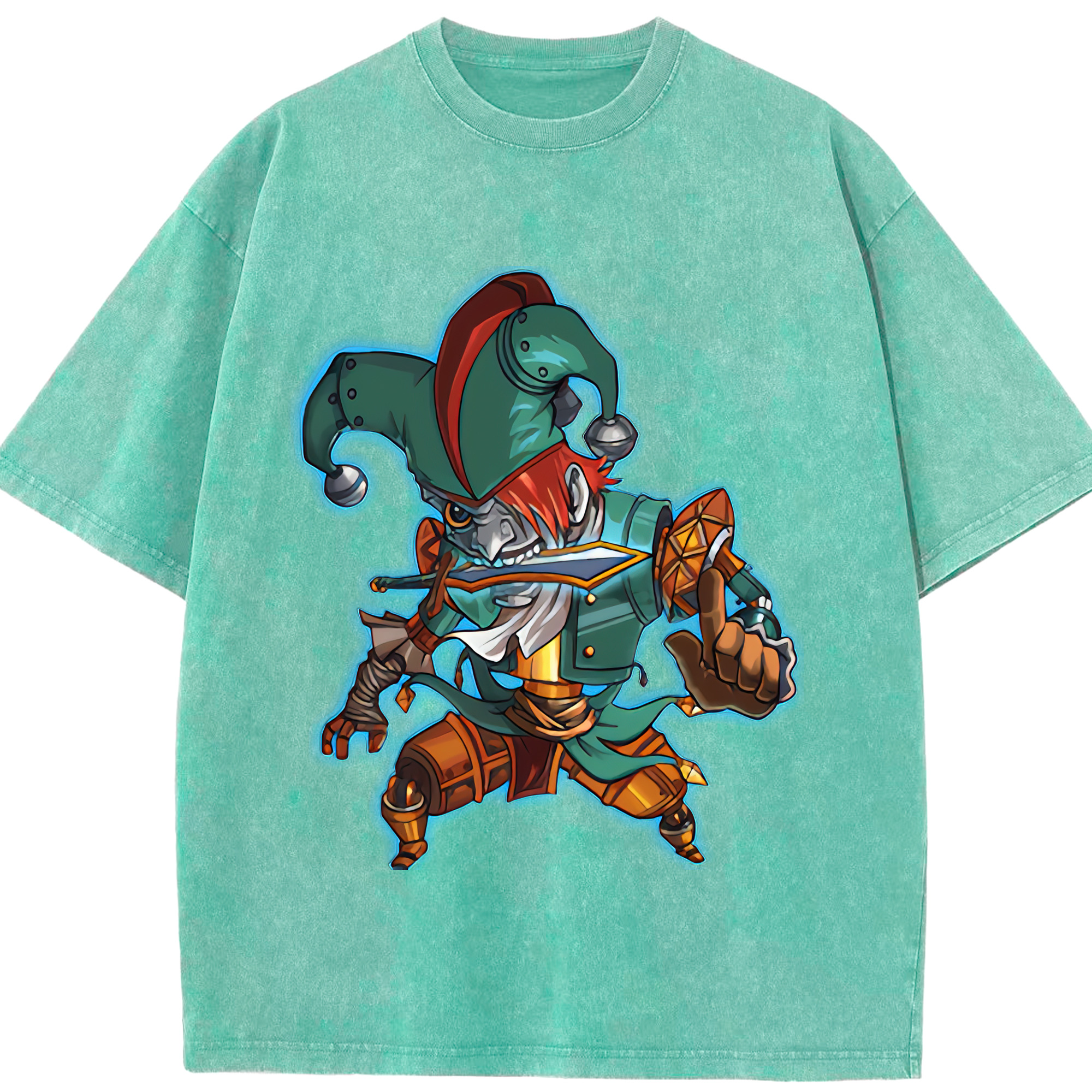 リーグ・オブ・レジェンド League of Legends LOL 綿100% ヴィンテージ風 半袖Tシャツ（フロントプリント）